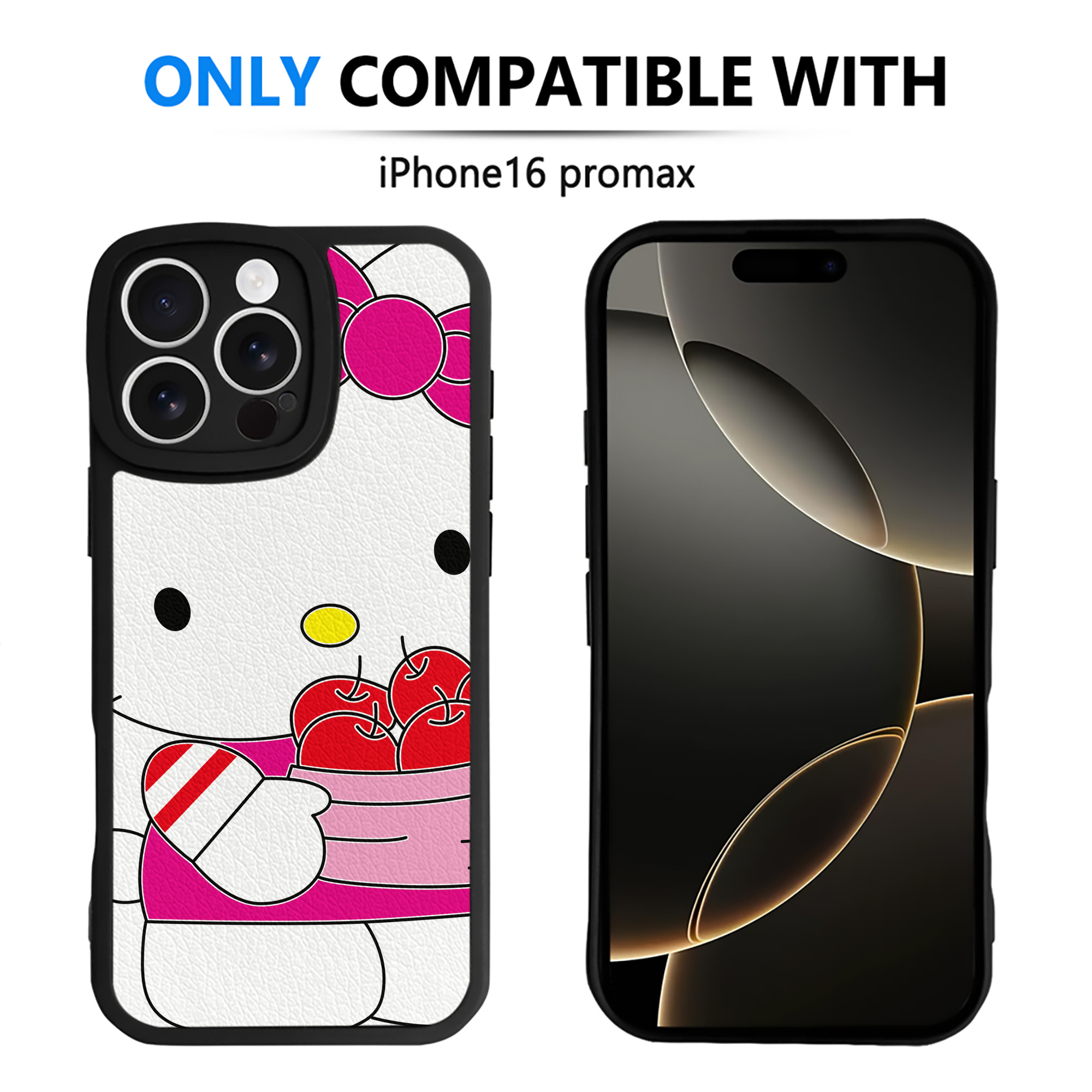 （画像用） Hello Kitty ハローキティ 【iPhone 16シリーズ対応】シリコンスマホケース（レザー調） 材質：シリコン